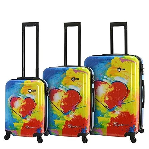 Mia Toro Hardside Spinner Luggage 3 Piece Set, Prado-In Love