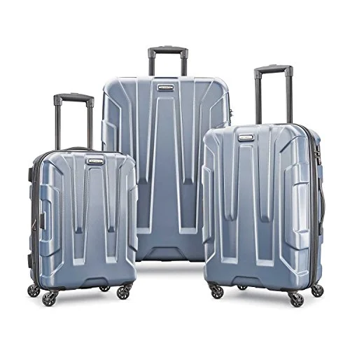 Samsonite Centric Expandable Hardside Luggage Set With Spinner Wheels, 20/24/28 Inch, Blue Slate