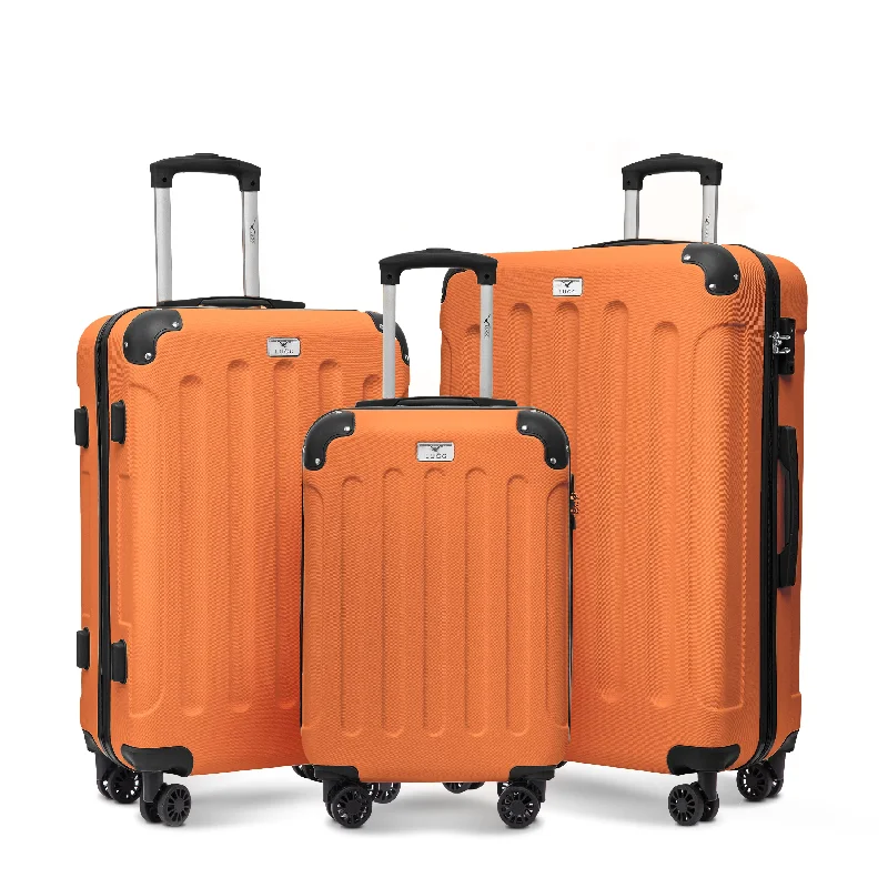 Skywander 3pc Suitcase Set in Orange