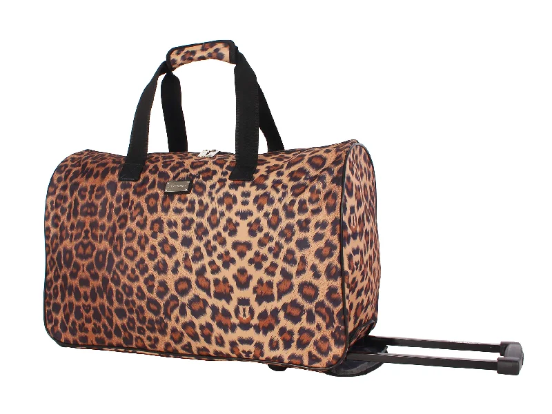 Steve Madden Luggage Suitcase Wheeled Duffle Bag (Cool Cat)