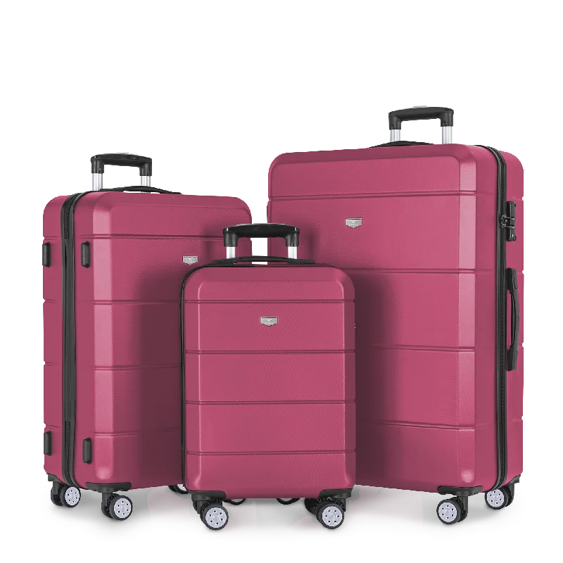 Jetset 3pc Suitcase Set in Burgundy