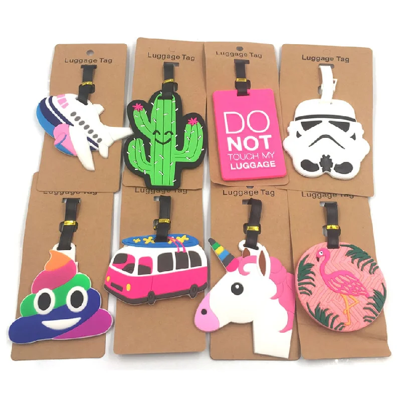 Travel Accessories Star Wars Luggage Tags Animal Cartoon Silica Gel Suitcase Id Addres Holder