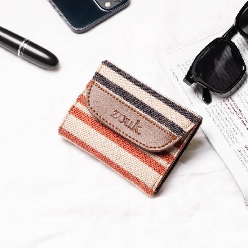 Qutub Stripes Trifold Wallet