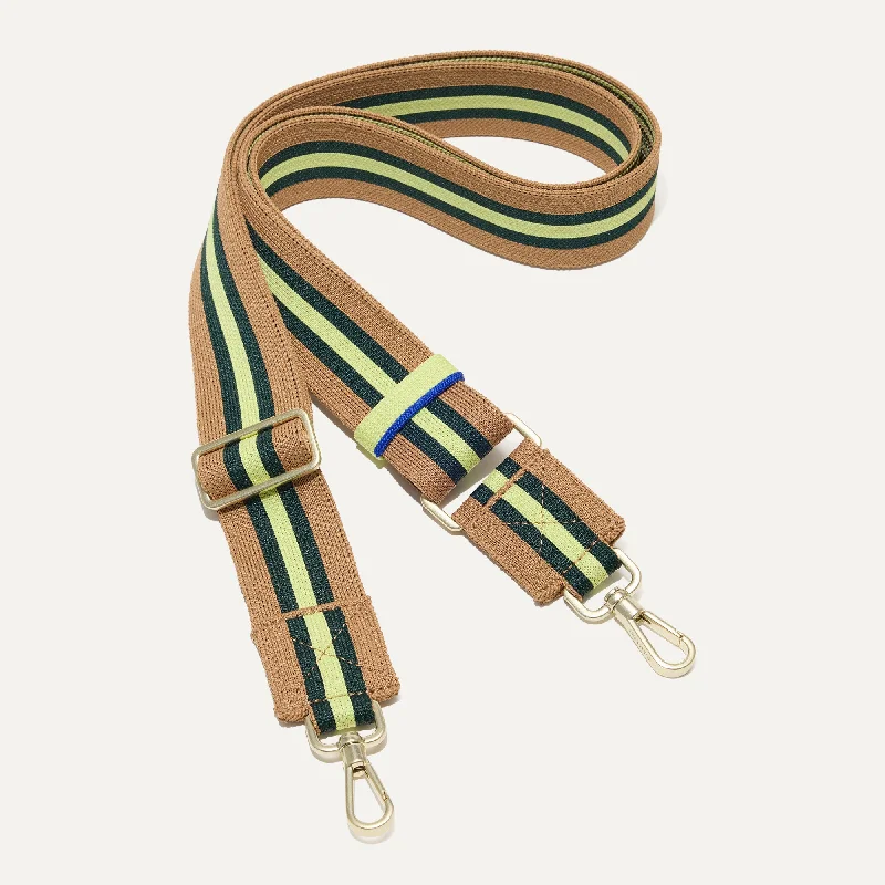 The Crossbody Strap - Neon Pine Stripe