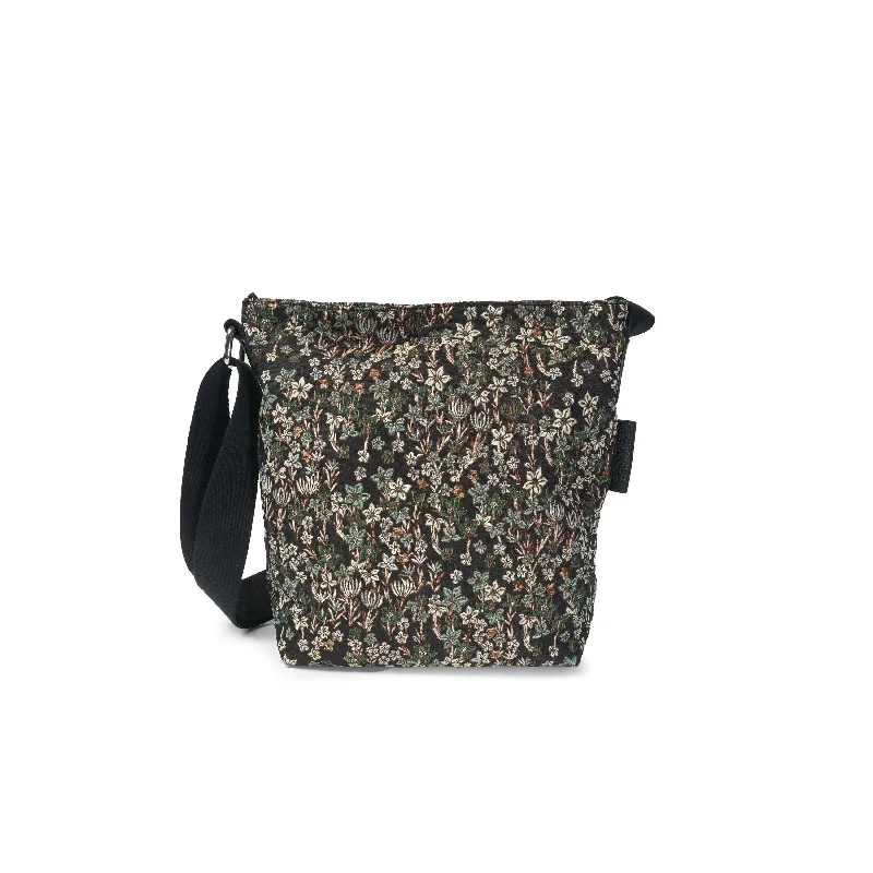 Small Shoulder Bag Mixed Flower Green