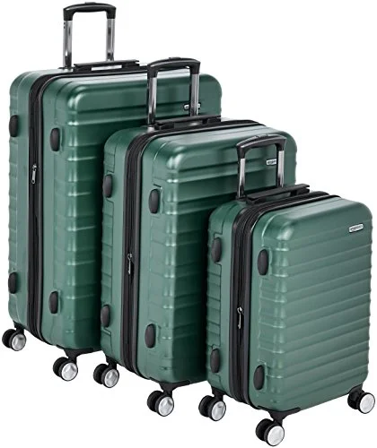 Amazonbasics Premium Hardside Spinner Luggage With Built-In Tsa Lock - 3-Piece Set (20", 24", 28"),