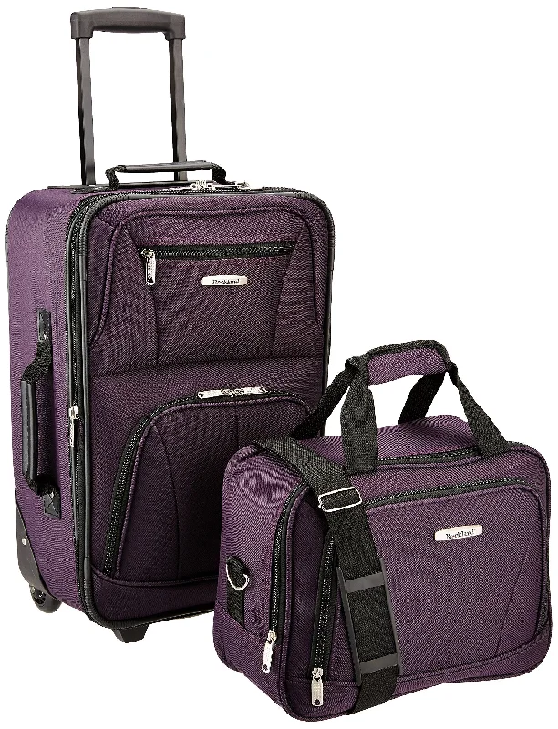 Rockland Luggage 2 Piece Set, Purple, One Size