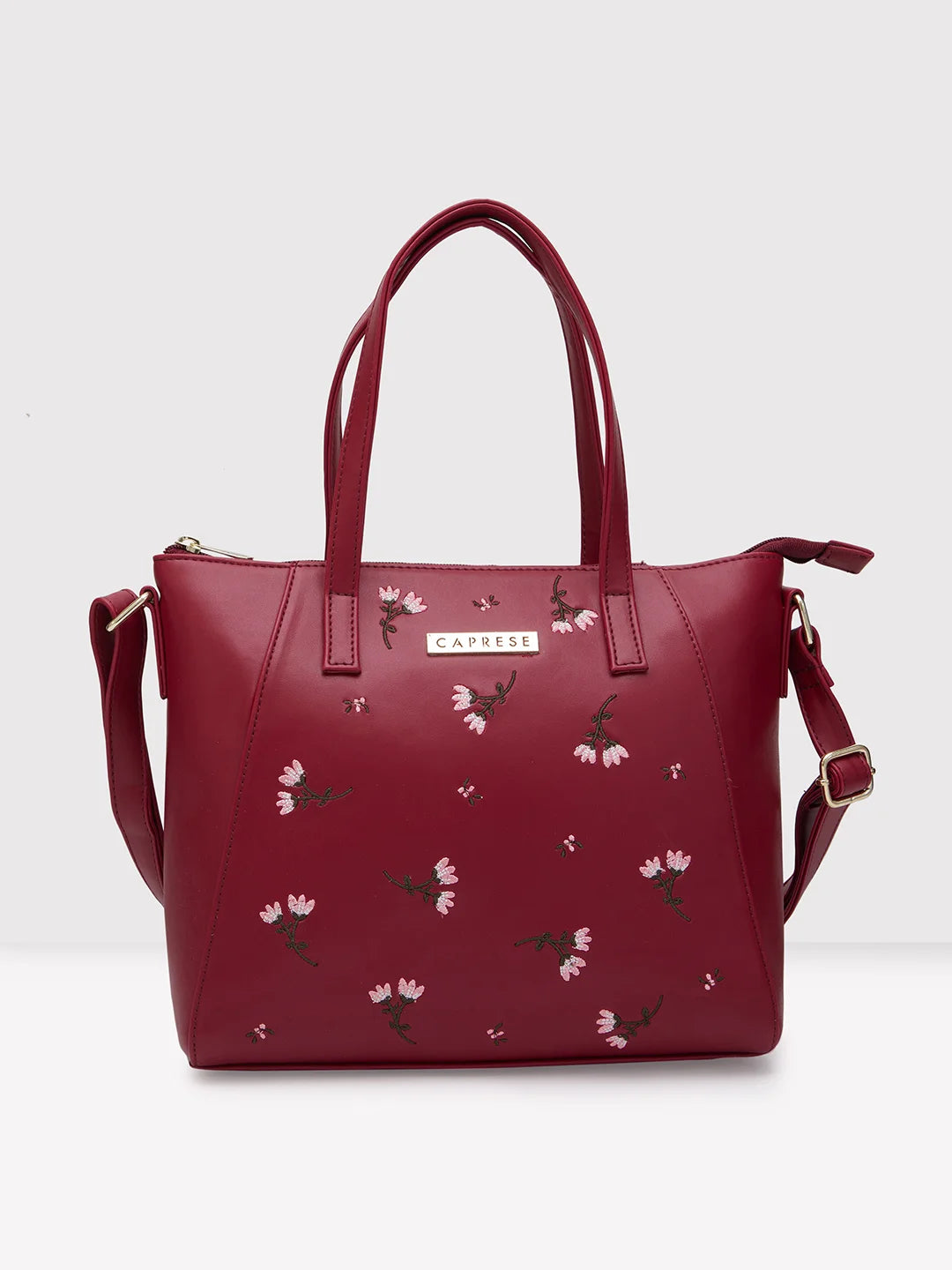 Caprese Dara Satchel Medium Maroon