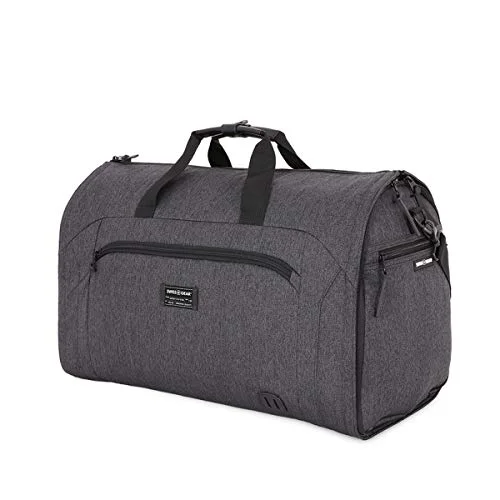 SwissGear Full-Sized Folding Garment Duffel Bag, Heather Grey, Hanging (23-Inch)