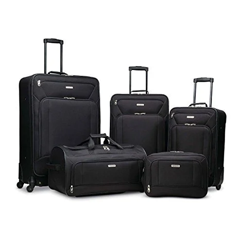 American Tourister Fieldbrook Xlt 5Pc Set (Bb/Wh Dfl/21/25 Upr/29 Spn), Black