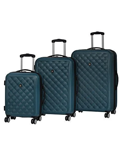 It Luggage Cushion-Lux 3 Piece Luggage Set Hardside 8 Wheel Expandable Spinner, Legion Blue