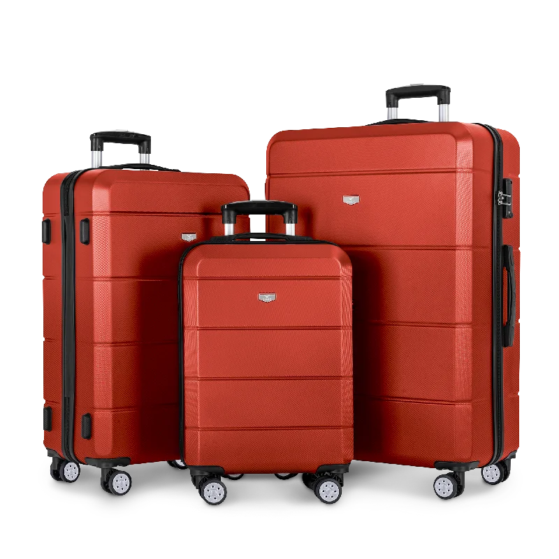 Jetset 3pc Suitcase Set in Red