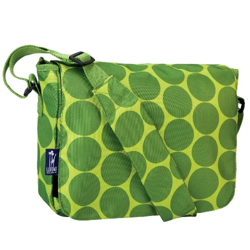 Wildkin Big Dots Kickstart Messenger Bag, Green