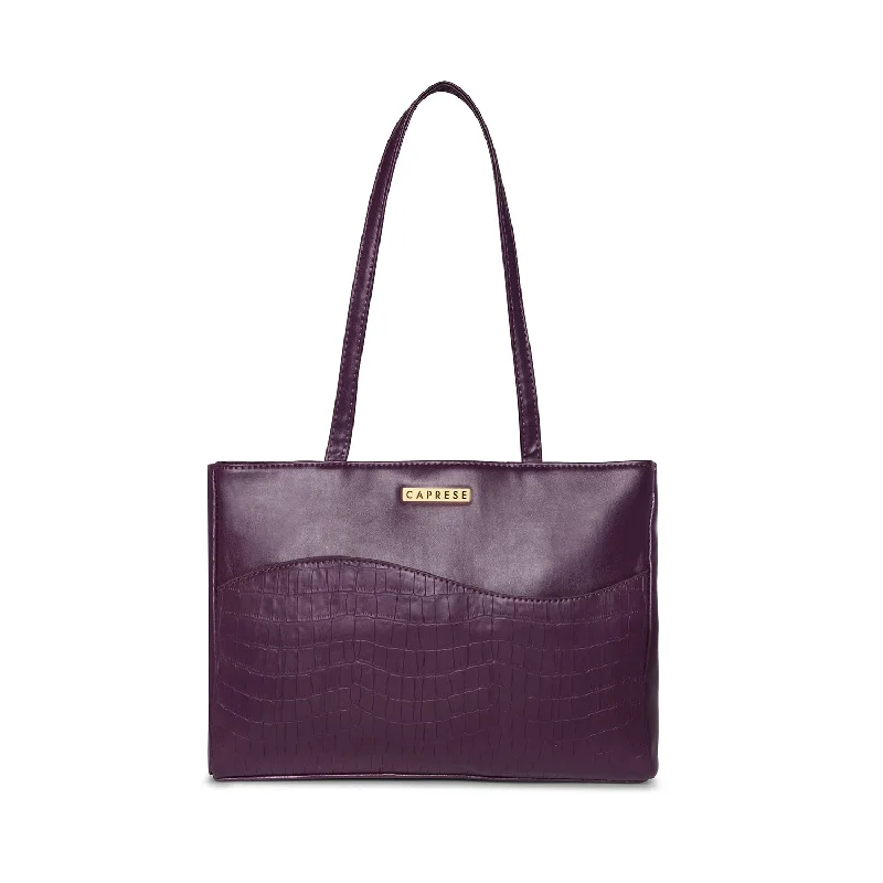 Caprese Tio Satchel Large Plum