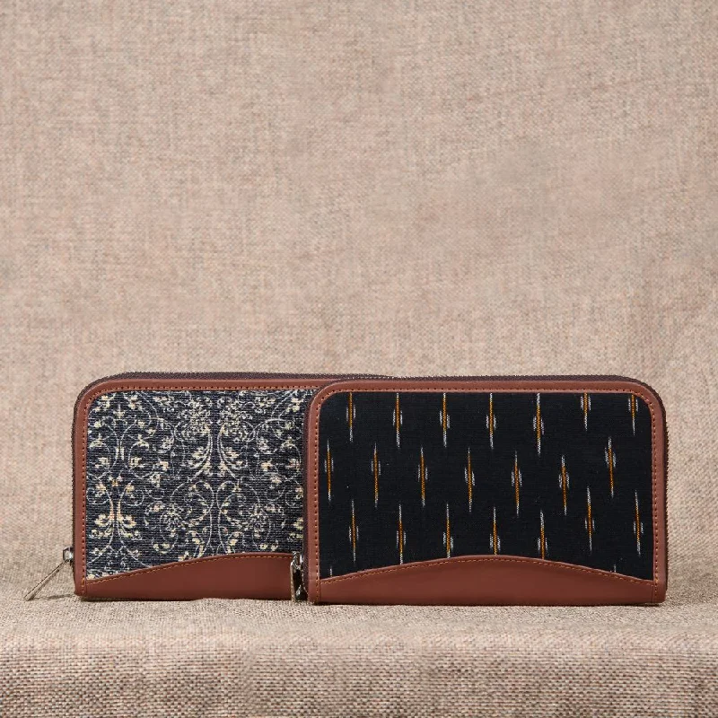 Lattice Lace & Ikat GreRe - Chain Wallet Combo