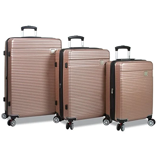 Dejuno Ashford 3-Pc Hardside Spinner Tsa Combination Lock Luggage Set-Rosegold, Rose Gold