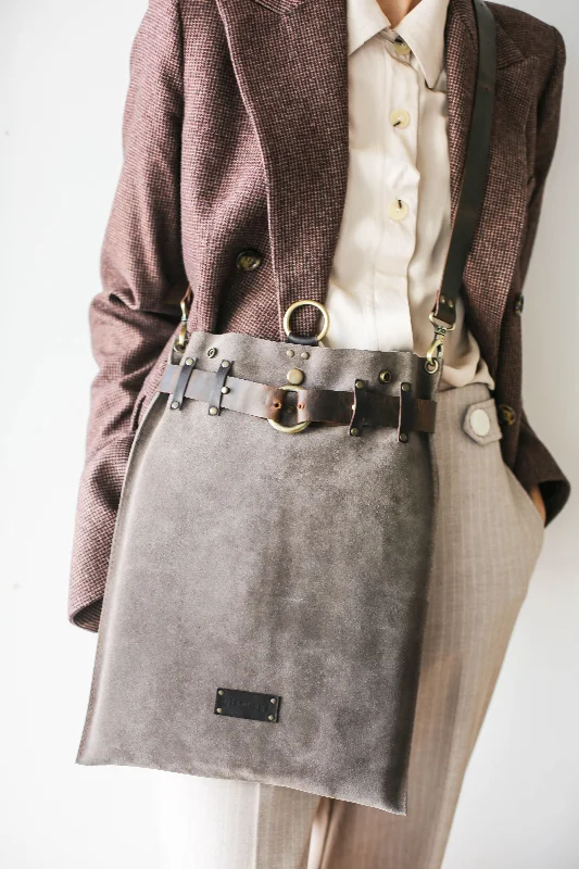 Taupe Suede Bag