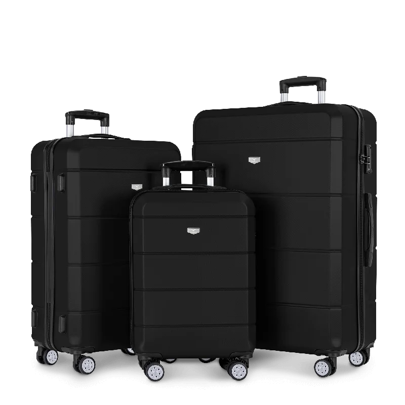 Jetset 3pc Suitcase Set in Black