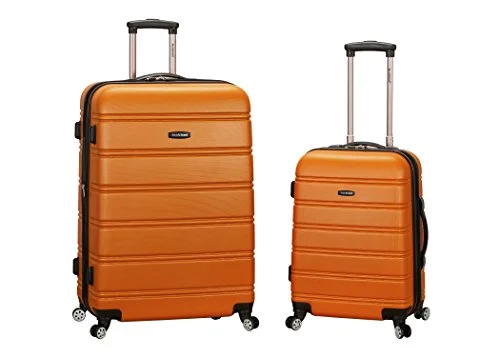 Rockland Luggage 20 Inch 28 Inch 2 Piece Expandable Spinner Set Plus, Orange, One Size