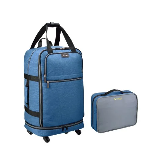 Biaggi Luggage Zipsak 27" Micro Fold Spinner Suitcase, Winter Blue