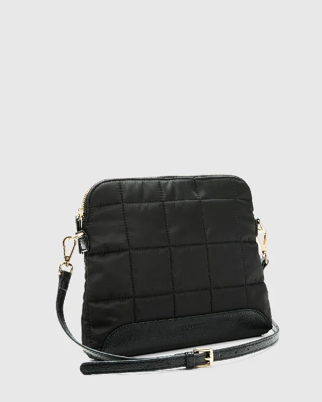 Quilted Cross Body Bag - Onyx Black