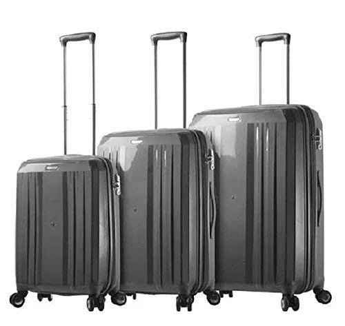 Mia Toro Italy Duraturo Hardside Spinner Luggage 3Pc Set, Charcol