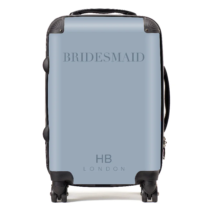 Personalised Dusty Blue BRIDESMAID Suitcase