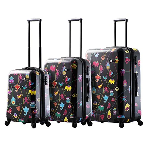 Mia Toro Mistico Hardside Spinner Luggage 3Pc Set - Black