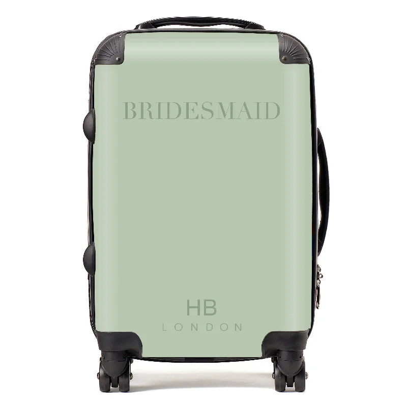 Personalised Sage Green BRIDESMAID Suitcase