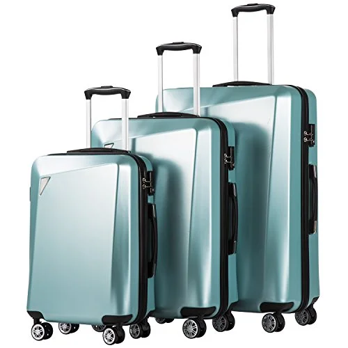 Coolife Luggage 3 Piece Sets Pc+Abs Spinner Suitcase 20 Inch 24 Inch 28 Inch