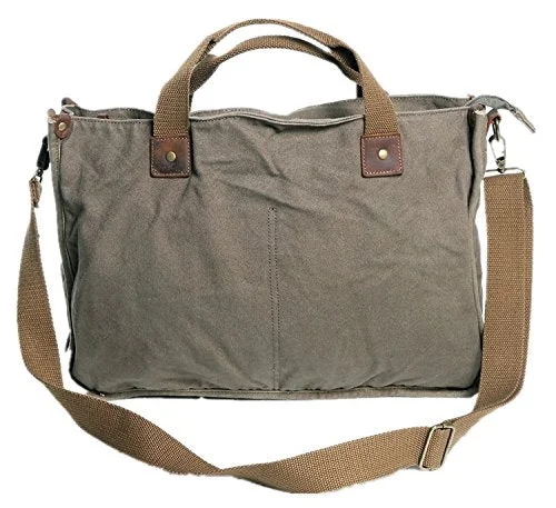 Vagabond Traveler 15" Canvas Messenger Casual Bag With Lift Handle C34.Grn