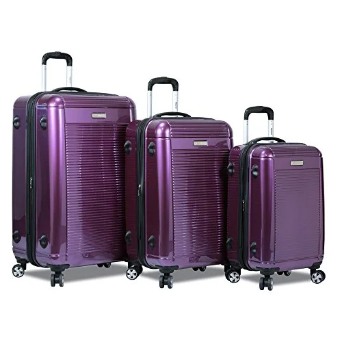 Dejuno Venture 3-Piece Hardside Spinner Tsa Lock, Purple