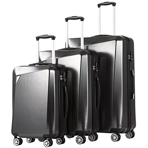 Coolife Luggage 3 Piece Sets Pc+Abs Spinner Suitcase 20 Inch 24 Inch 28 Inch