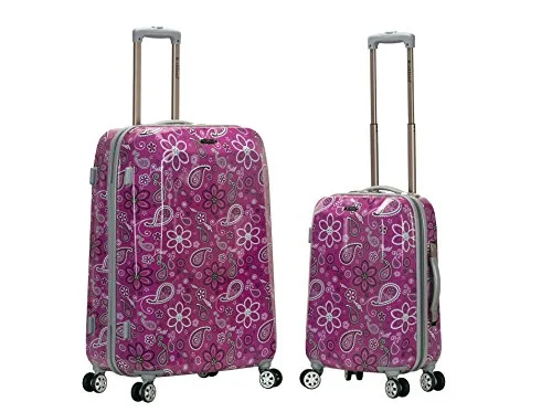 Rockland 2 Pc Polycarbonate/Abs Upright Luggage Set, Bandana