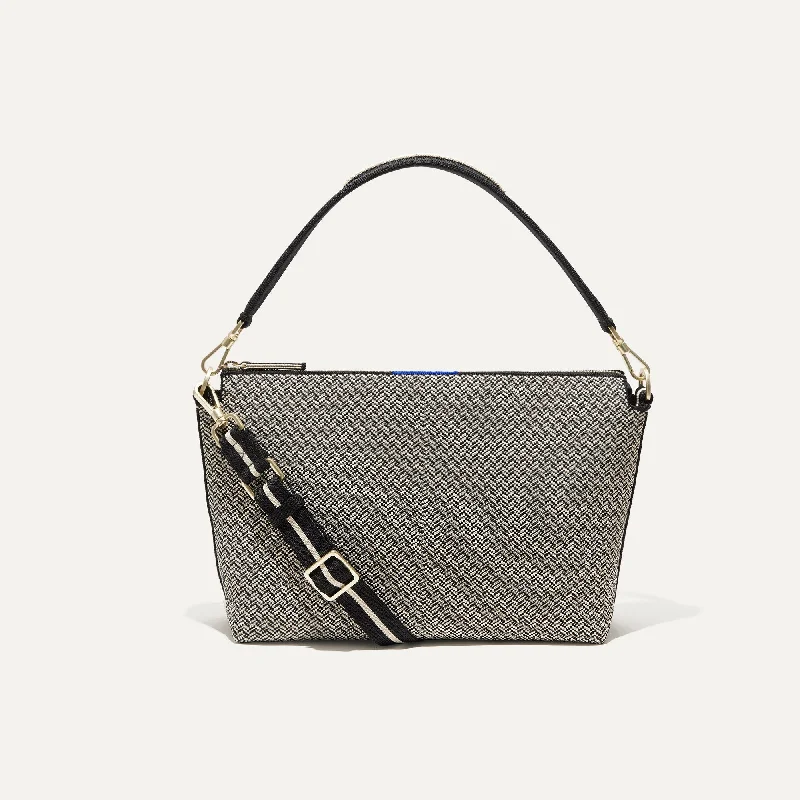 The Daily Crossbody - Black Mist Herringbone